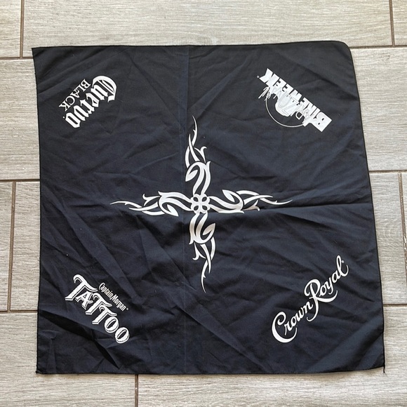 Arizona Bike Week Other - Vintage Arizona Bike Week Crown Royal Cuervo Black Captain Morgan Bandanna Black